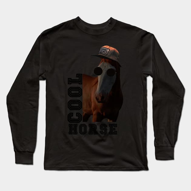 COOL HORSE Long Sleeve T-Shirt by Merchenland